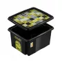 keeeper säilytyslaatikko kannella 24L Karolina Minions Mosaic, musta, 42,5 x 35,5 x 22,5 cm