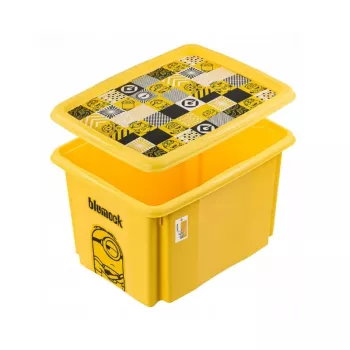 keeeper säilytyslaatikko kannella 30L Karolina ”Minions Mosaik” 45x35x27cm keltainen