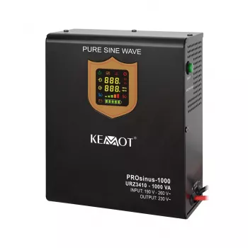 KEMOT PROsinus-1000 seinäasennettava keskeytymätön virransyöttö 1000VA/700W puhdas siniaalto 12V 230V