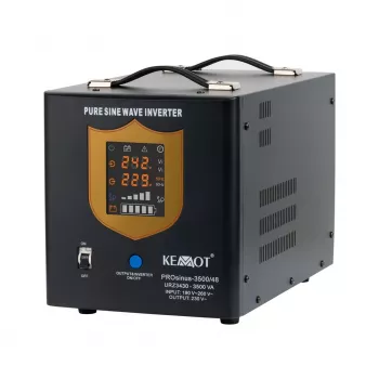 KEMOT PROsinus-3500/48 puhdas siniaalto -invertteri lataustoiminnolla 48V 230V 3500VA/2400W