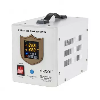 KEMOT PROsinus-500 puhdas siniaalto invertteri UPS-toiminnolla 12V 230V 500VA/300W