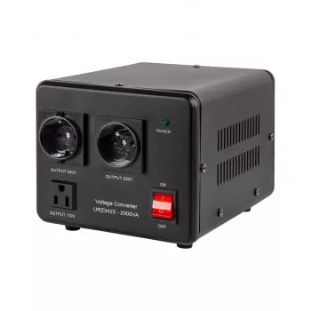 KEMOT jännitemuunnin 1600 W / 2000 VA Step-Up/Down 110V-230V