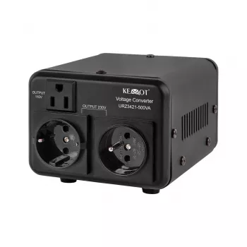 KEMOT jännitemuunnin 400 W / 500 VA Step-Up & Step-Down 110V/230V
