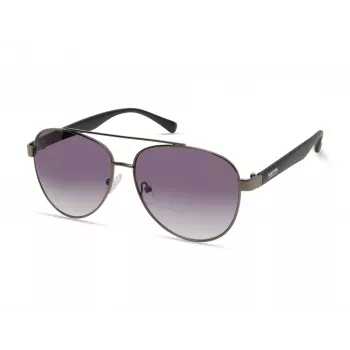 Kenneth Cole KC1394-5908B miesten suorakaiteen muotoiset aurinkolasit - kiiltävän musta kehys, savunharmaat linssit