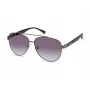 Kenneth Cole KC1394-5908B miesten suorakaiteen muotoiset aurinkolasit - kiiltävän musta kehys, savunharmaat linssit