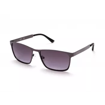 KENNETH COLE MAN KC1329-5709B suorakaiteen muotoiset aurinkolasit - kiiltävän musta kehys, savunharmaat linssit, 57 mm