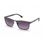 KENNETH COLE MAN KC1329-5709B suorakaiteen muotoiset aurinkolasit - kiiltävän musta kehys, savunharmaat linssit, 57 mm