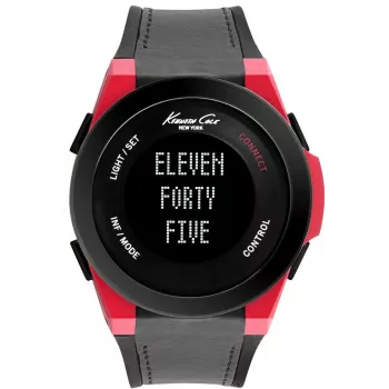 KENNETH COLE miesten analoginen kvartsikello 10022807 47 mm musta ruostumaton teräs