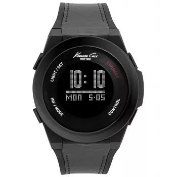 KENNETH COLE miesten automaattinen skeleton-kello 10022805 47mm musta nahka