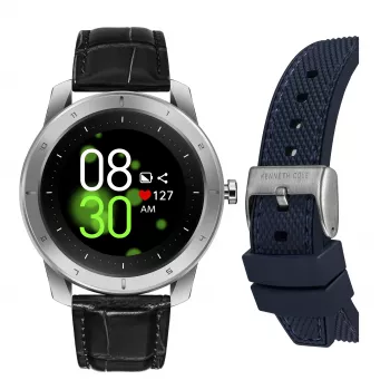 KENNETH COLE miesten automaattinen skeleton-kello KCWGD2174061 - 45mm ruostumaton teräskotelo, ruskea nahkaranneke