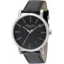 KENNETH COLE miesten IKC1997 analoginen kvartsi ruostumaton teräs kello, 44 mm, musta kellotaulu, hopeanvärinen ranneke