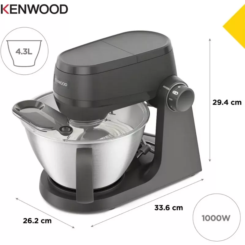 Kenwood KHC30.045GY 1000 W yleiskone 4,3 L kulholla, ruostumaton teräs, harmaa