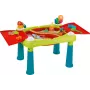 KETER Creative Fun Table turkoosi/punainen – 2-in-1 lasten leikki- ja aktiviteettipöytä kääntölevyllä, jakkara, piirustus- ja rakennustarvikkeet