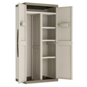 KETER EXCELLENCE XL IT Wardrobe - korkea kaappi, 4 hyllyä, harmaa/musta, 630 L