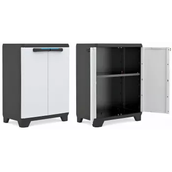KETER LINEAR CABINET LOW 68x39x90cm musta/harmaa
