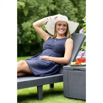 KETER Poly Rattan lepotuoli Jaipur grafiitti