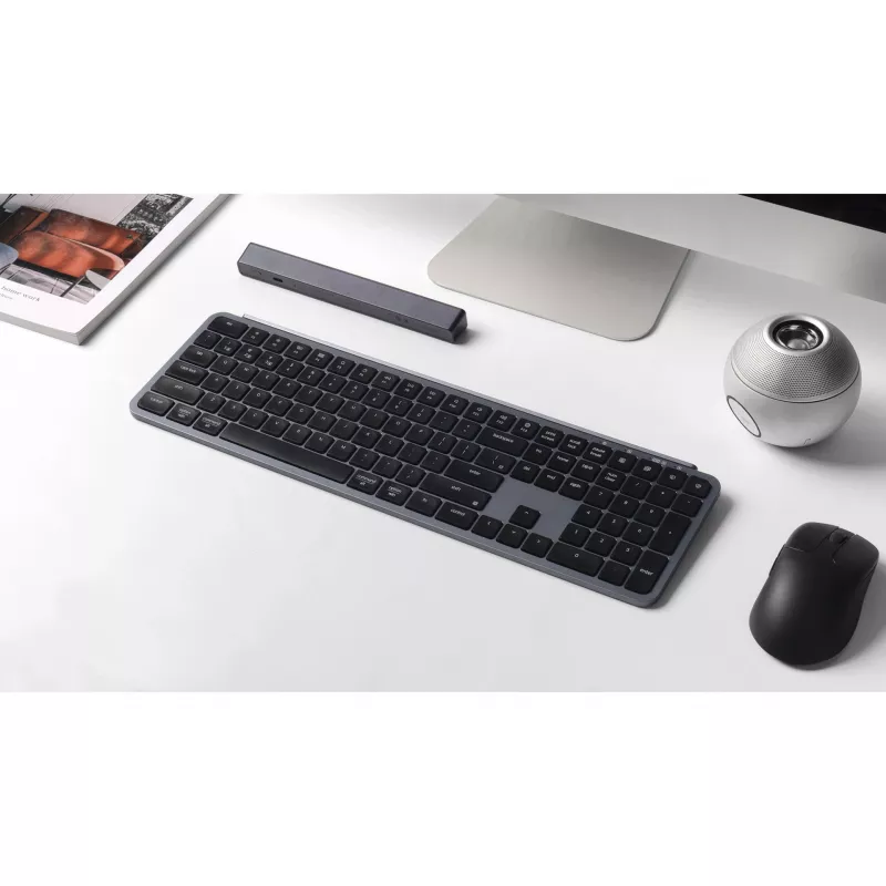 KEYCHRON B6 Pro Low-Profile langaton mekaaninen näppäimistö (harmaa/musta, saksalainen asettelu, saksimekanismi)