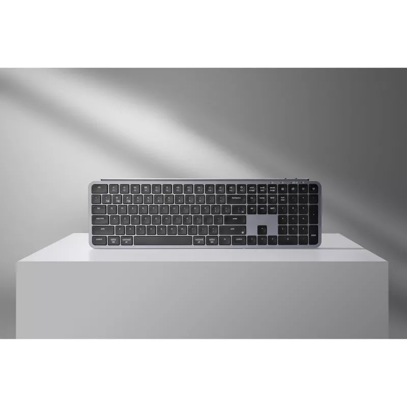 KEYCHRON B6 Pro Low-Profile langaton mekaaninen näppäimistö (harmaa/musta, saksalainen asettelu, saksimekanismi)