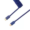 Keychron Coiled Aviator Blue Cable USB-C - USB-A, GX16 4-pin irrotettava liitäntä, 200 cm