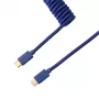 Keychron Coiled Aviator Blue Cable USB-C - USB-A, GX16 4-pin irrotettava liitäntä, 200 cm