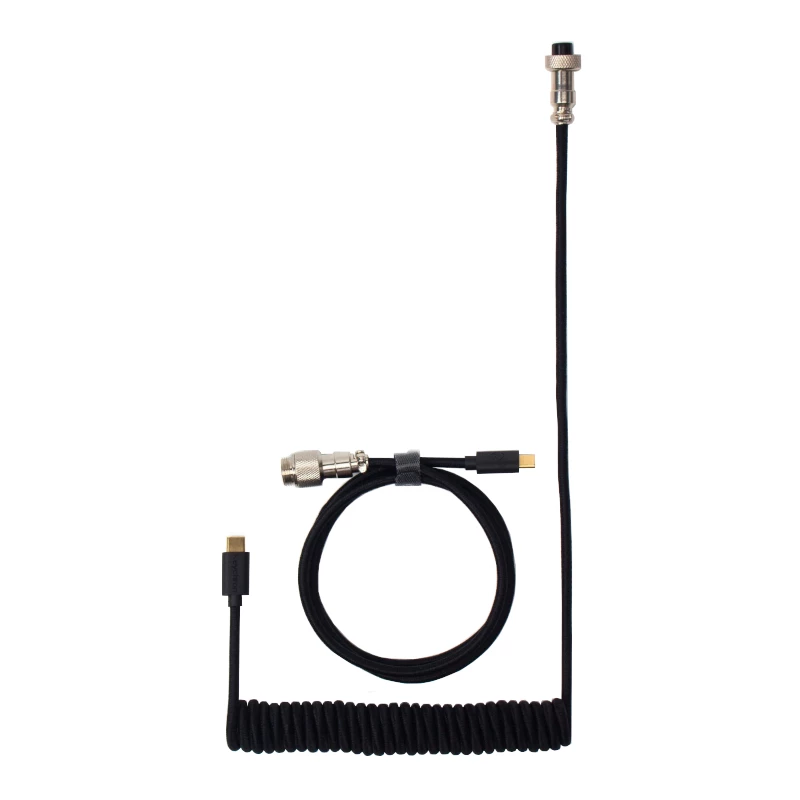 Keychron Coiled Aviator Cable - musta/suora