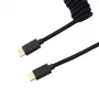 Keychron Coiled Aviator Cable - musta/suora