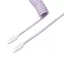 Keychron Coiled Aviator Cable - vaaleanlila/suora