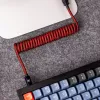Keychron Coiled Aviator -kaapeli - punainen (USB-A - USB-C, 2m, irrotettava GX12)