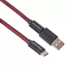 Keychron Coiled Aviator -kaapeli - punainen (USB-A - USB-C, 2m, irrotettava GX12)