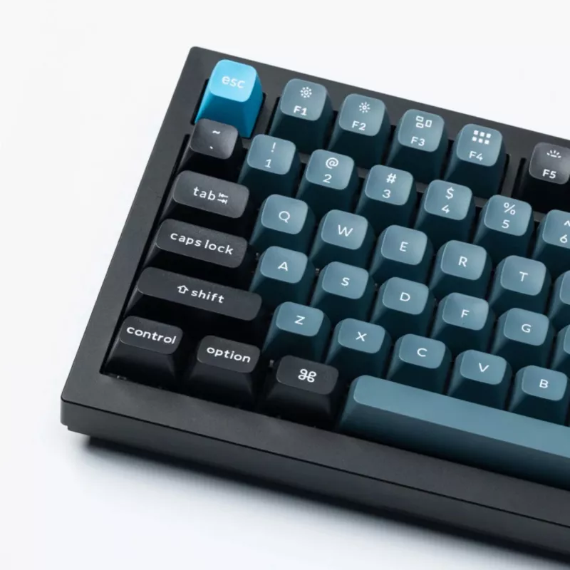 Keychron Double Shot KSA PBT -näppäinhattusarja, tummanharmaa/harmaa/sininen