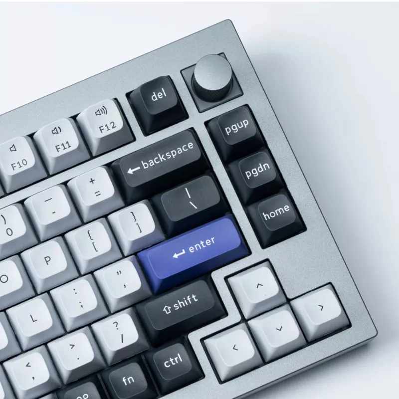 Keychron Double Shot KSA PBT -näppäinhattusarja, tummanharmaa/valkoinen savu
