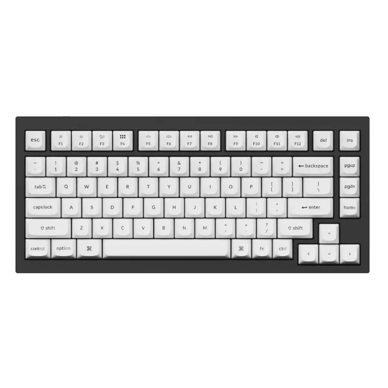 Keychron Double Shot PBT OSA täysi näppäinhattusarja - musta/valkoinen