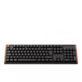 Keychron K10 HE langaton magneettinen näppäimistö kytkimillä saksalainen layout (musta/puu, DE-layout, Gateron Double-Rail Magnetic Nebula, hot-swap, alumiinirunko, RGB)