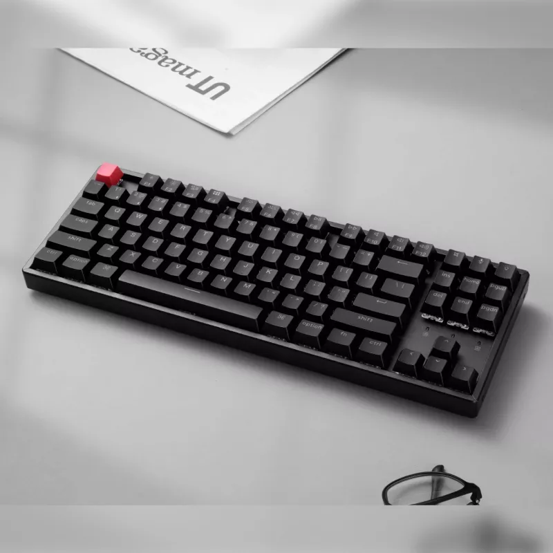 Keychron K8 QMK 80% TKL langaton mekaaninen näppäimistö V2 Red Switches - musta