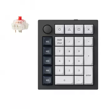 Keychron Q0 Max QMK Gateron Jupiter Red RGB langaton custom numeronäppäimistö carbon musta