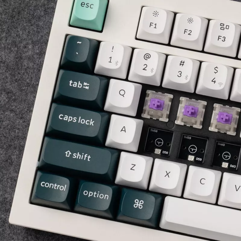 Keychron Q3 HE QMK 80% langaton custom-mekaaninen näppäimistö (Nebula Switch) - Shell White