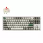 Keychron Q3 Max 80% täysin koottu näppäimistö säätimellä, punaiset kytkimet, Hot-Swap Gateron Jupiter RGB langaton näppäimistö - Shell White