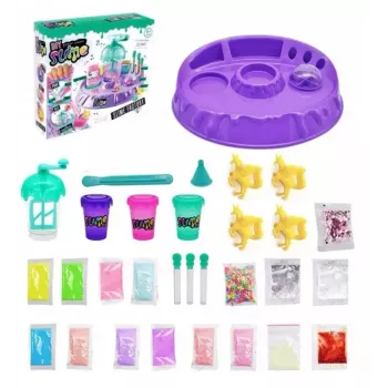 Kiddyz DIY Slime Factory: suuri setti glitterillä ja hahmoilla liman valmistukseen