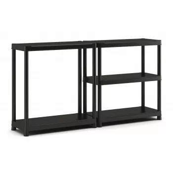 KIS Keter muovinen kirjahylly 5 hyllyä 90 x 40 x 182 cm musta