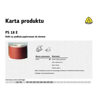 KLINGSPOR PS 18 E hiomanauha 150mm x 50m P80 alumiinioksidi E-paperikanta
