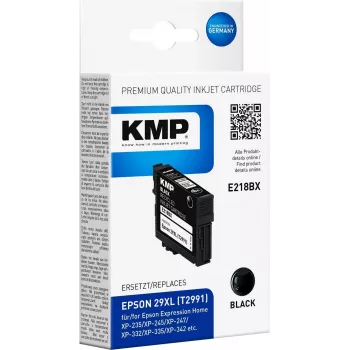 KMP E218BX musta yhteensopiva high-yield mustekasetti Epson Expression Home XP-235, XP-245, XP-247, XP-332, XP-335, XP-342, XP-345, XP-432, XP-435, XP-442, XP-445 (korvaa T2991, 11,3 ml, 470 sivua) 1632,4001
