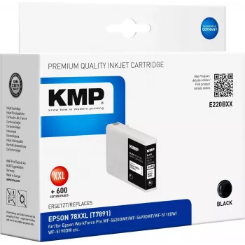 KMP E220BXX - 80 ml - High Yield - musta - yhteensopiva - mustekasetti (vaihtoehto Epson T7891) Epson WorkForce Pro WF-5110DW, WF-5190DW, WF-5620DWF, WF-5690DWF