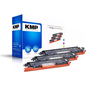 KMP PRINTTECHNIK KMP MULTIPACK H-T149CMY 3 kpl:n pakkaus yhteensopivia värikasetteja (syaani, magenta, keltainen) HP Color LaserJet CM2320/CP2025 -sarjaan - korvaa HP 126A 1226,0030