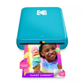 KODAK STEP kannettava pikavalokuvatulostin - värillinen ZINK 2x3 tuumaa - 1 ppm - Bluetooth - sininen