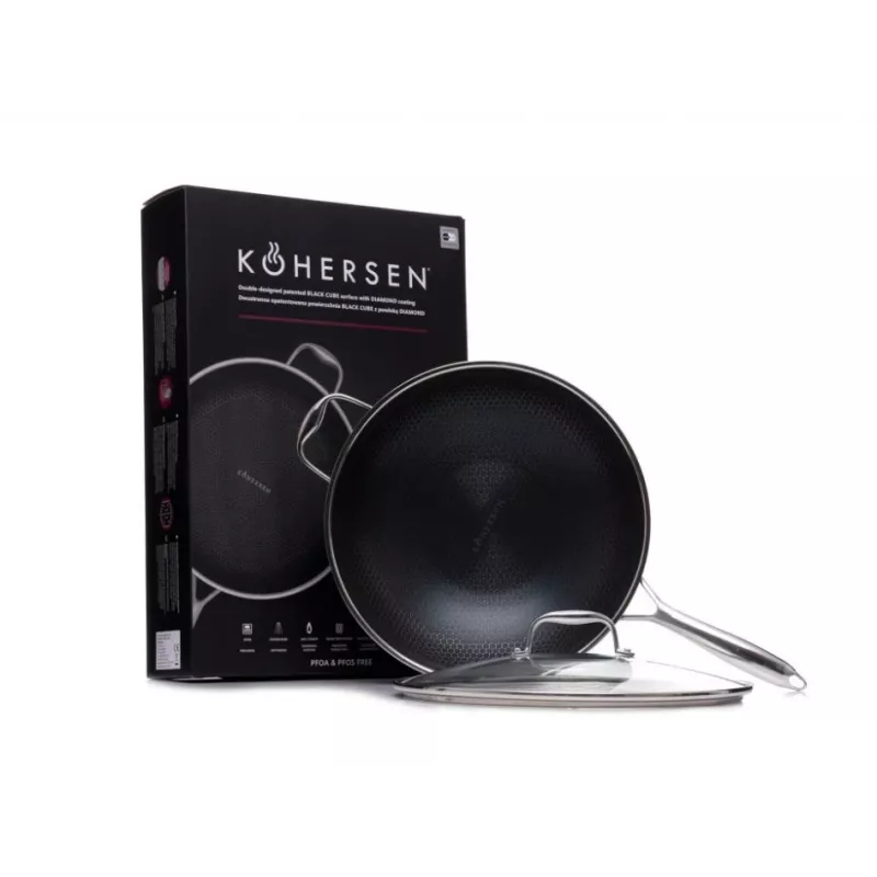 Kohersen Black Cube 32 cm Wok-pannu