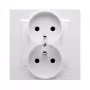 KONTAK-SIMON CGZ2/11 yksittäispistorasia maadoituksella, 16A 250V, valkoinen