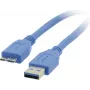 Kramer Electronics C-USB3/MICROB-3 USB 3.2 Gen 1 -kaapeli, USB-A uros - Micro-USB B uros, 0,9 m, sininen 96-02356003
