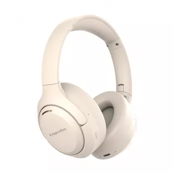 Kruger & Matz F8A langattomat over-ear-kuulokkeet ANC-toiminnolla, beige