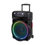 KRUGER & MATZ KM1718 60W kannettava aktiivinen PA-kaiutinjärjestelmä kahdella UHF-langattomalla mikrofonilla, Bluetooth, USB, SD, FM, LED-tehosteet