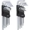 KS TOOLS 22-osainen kuusiokolo- ja TORX-avainsarja pallopäällä ja pidikkeellä